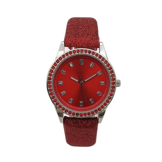 Casual Watch Leather Watch Shinny Strap Alloy Watch