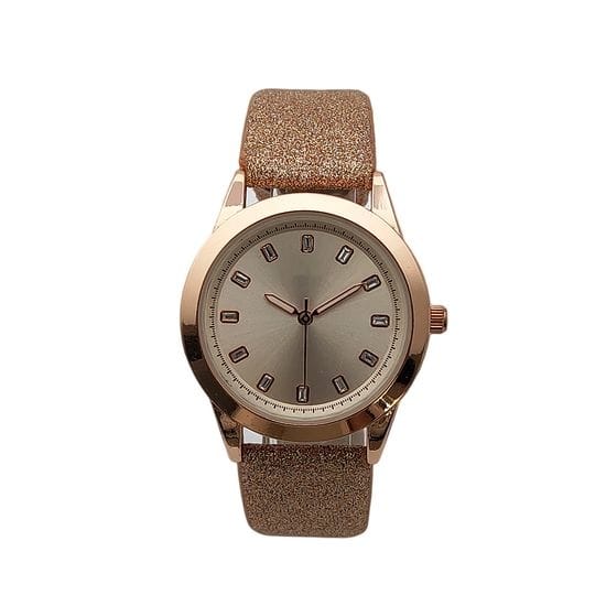 Casual Watch Leather Watch Shinny Strap Alloy Watch